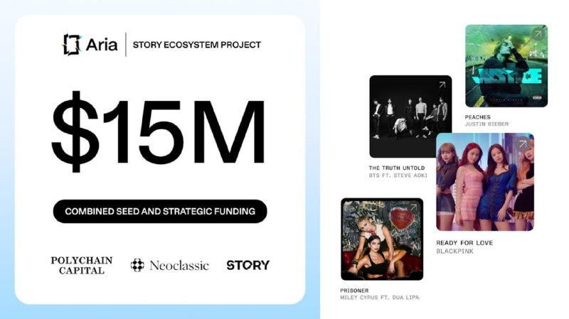 스토리 기반 블록체인 플랫폼 아리아, 1,500만 달러 투자 유치… 기업가치 5,000만 달러 인정