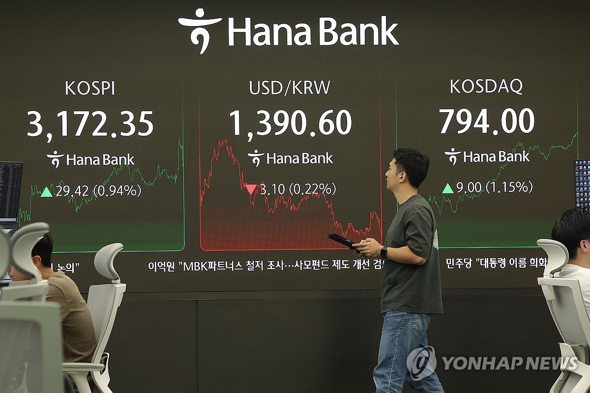 외국인 '사자' 돌아왔다…반도체 반등에 코스피 3,170선 회복