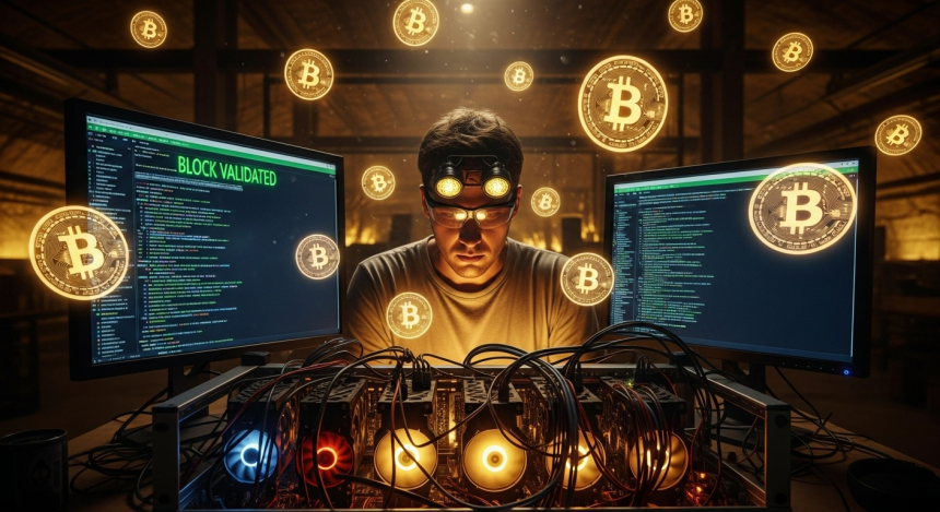  개인 채굴자, 단독 블록 검증으로 비트코인 4억8,283만 원 수익