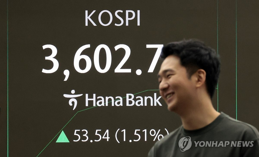 코스피, 사상 첫 3,600 돌파…엔비디아發 훈풍에 외국인 '몰빵'
