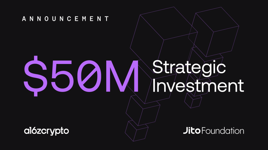  a16z crypto, Jito에 5천만달러 전략적 투자…솔라나 생태계 가치 극대화
