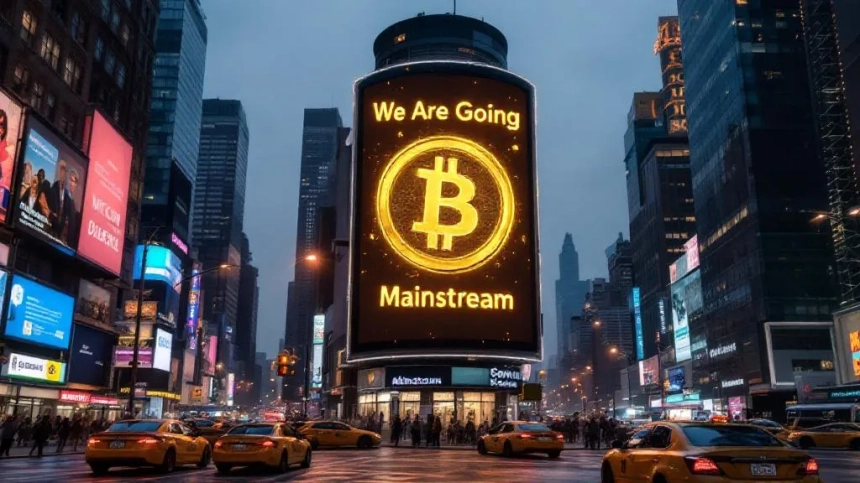 뉴욕 도심에 대형 비트코인 광고…“주류 시장 진입 신호”