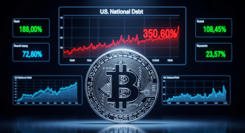 미국 부채 38조 달러 육박…비트코인(BTC)·금에 '안전자산 러시'