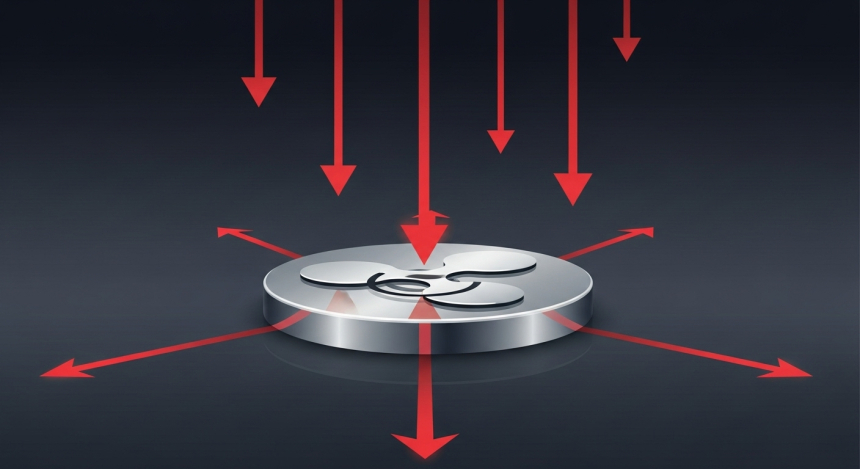 XRP, 7% 급락하며 113억 원대 롱 청산…'935% 편중' 하방 압력 심화