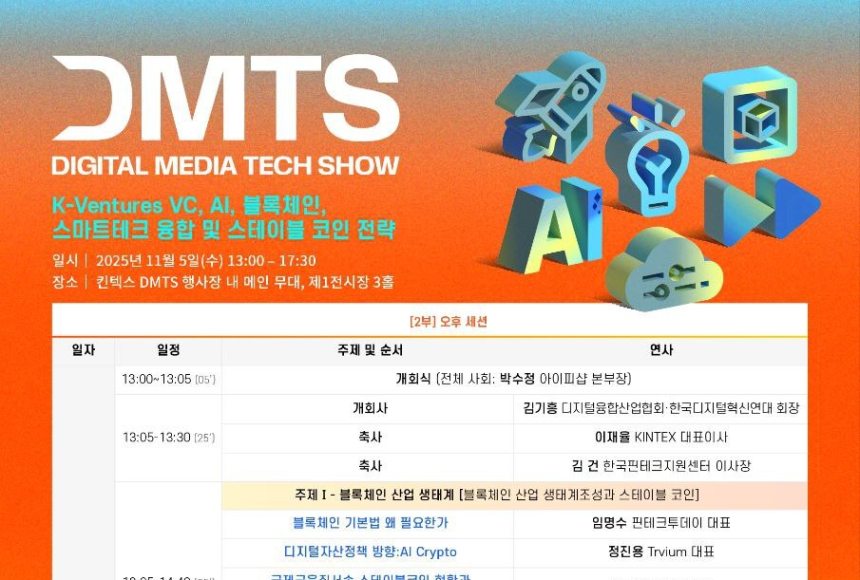  DMTS 2025, AI·블록체인·스마트테크 융합 및 스테이블코인 전략 논의