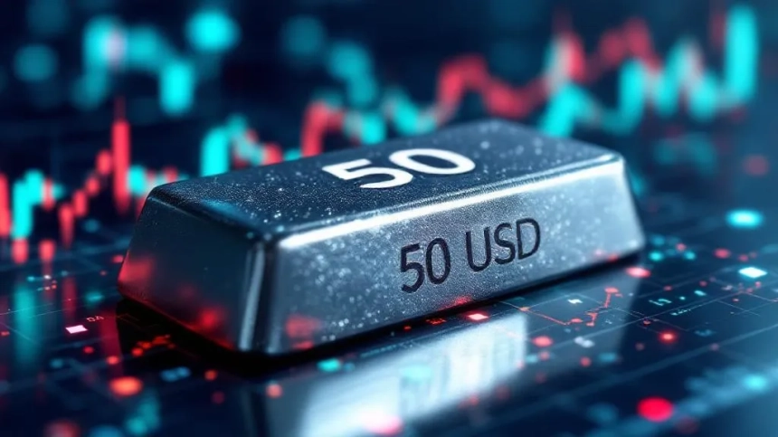  은값, 사상 처음으로 온스당 50달러 돌파