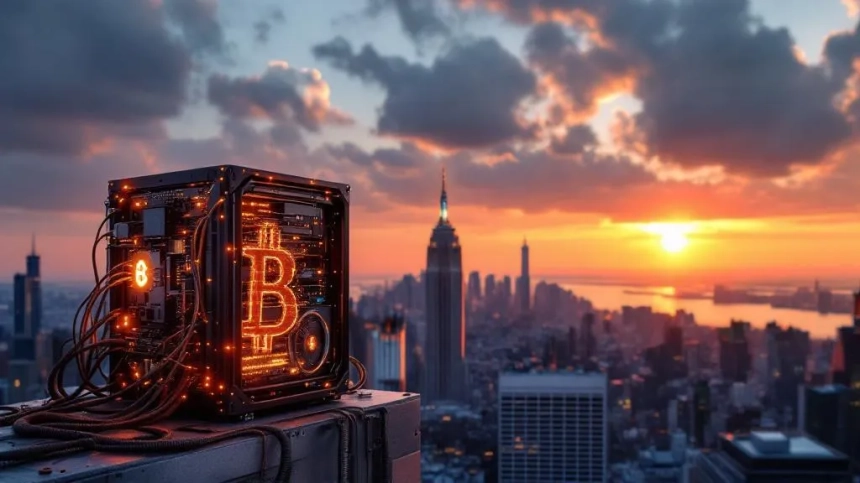 누군가 엠파이어스테이트 빌딩 꼭대기에서 비트코인 채굴 시작