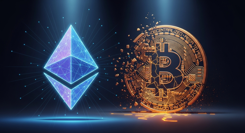  이더리움(ETH), 비트코인(BTC) 넘본다…