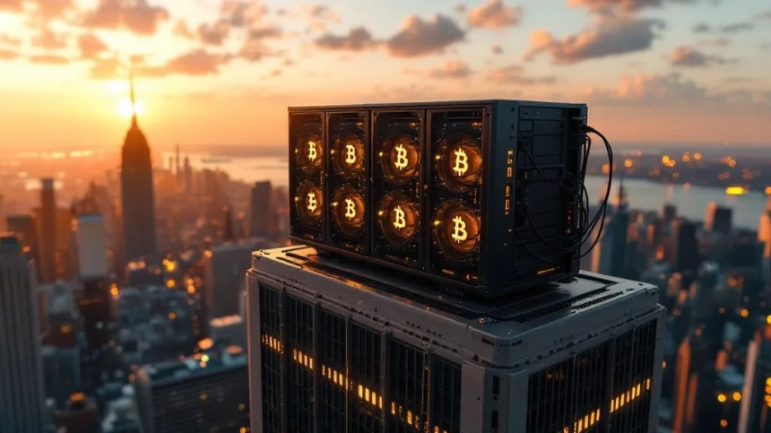 비트코인 채굴, 엠파이어스테이트 빌딩 옥상에서 시작