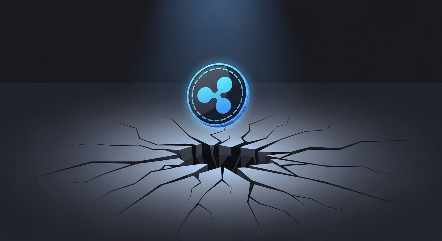 XRP, 1달러 지지선 재시험 임박…기술적 붕괴 위험 경고