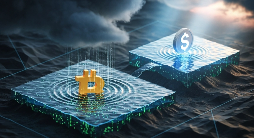 셧다운 장기화에 비트코인(BTC) 유동성 급감…스테이블코인 대피 심화