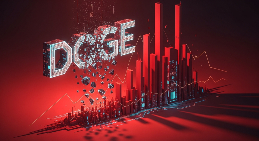  도지코인 롱 청산, 1시간 만에 1만 2,129% 차…거래량 57% 급감하며 약세 확산
