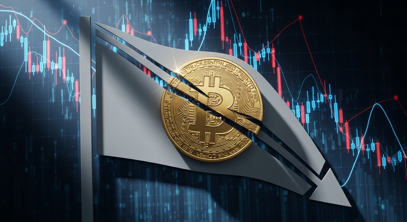 비트코인(BTC), 베어 플래그 하단 위기…MSCI-스트레티지 갈등에 하락 압력 가중