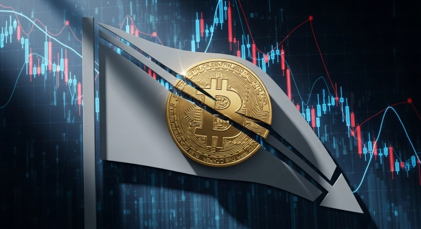 비트코인(BTC), 베어 플래그 하단 위기…MSCI-스트레티지 갈등에 하락 압력 가중