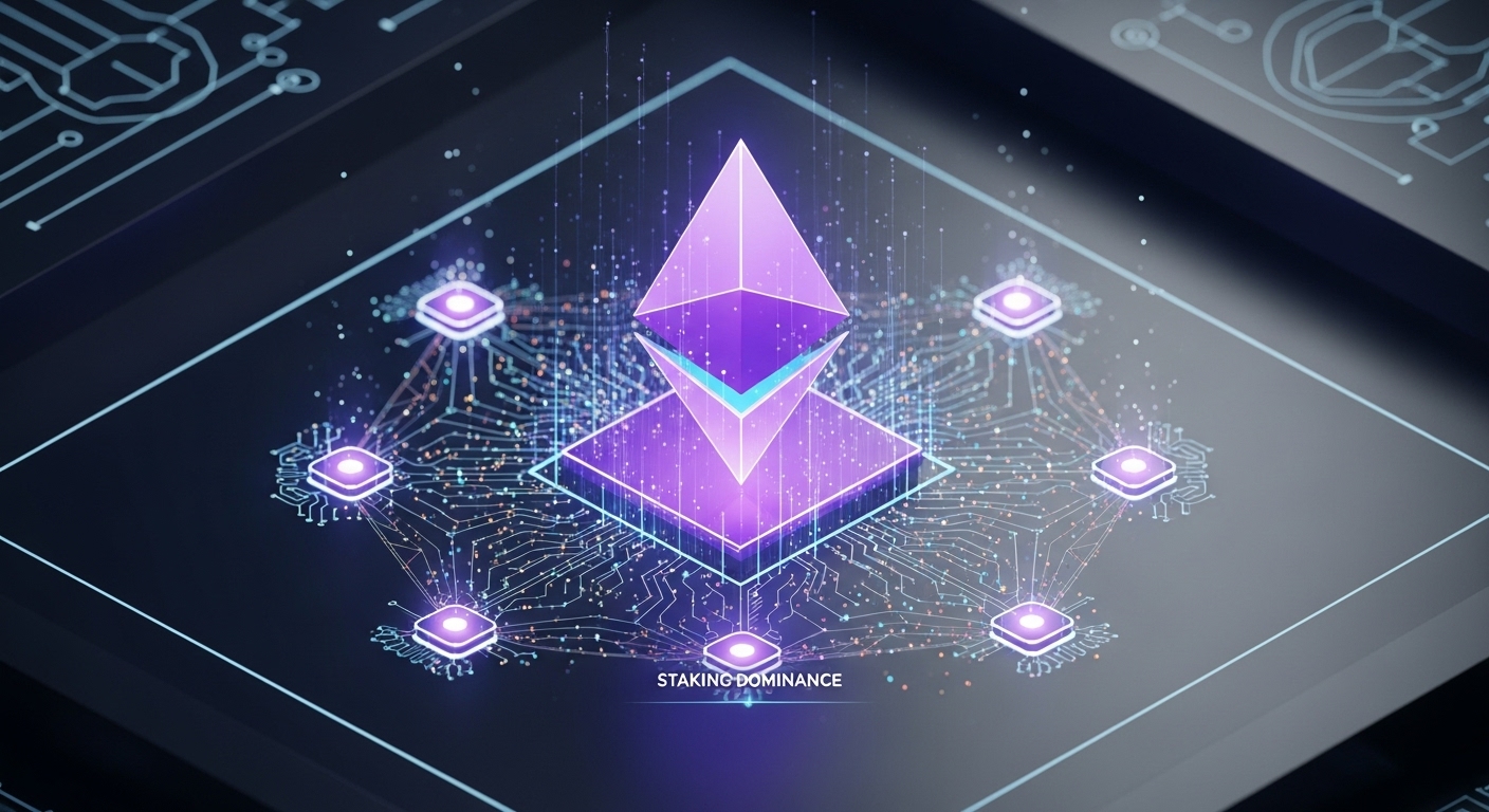 이더리움 스테이킹 계약, 전체 공급량 60% 흡수…최대 ETH 보유 주소로