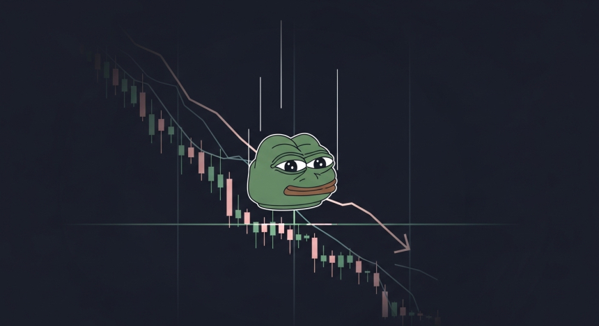  페페(PEPE), ‘헤드 앤 숄더’ 형성…기술적 하락 신호에 최대 66% 추가 하락 가능성