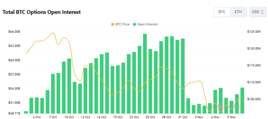  [비트 옵션 데일리] 미결제약정 542억 달러 돌파…최다 거래 8만 달러 풋옵션