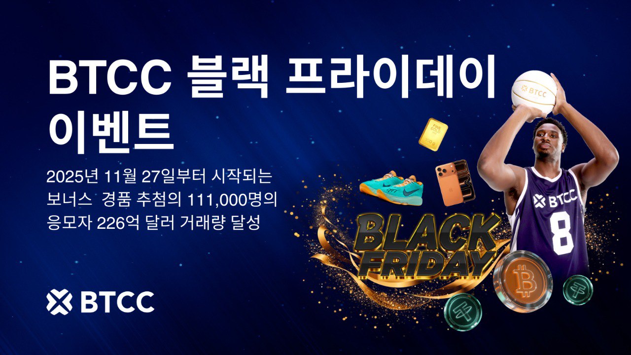  BTCC거래소, 블랙 프라이데이 이벤트 통해 226억 달러 선물 거래량 달성 