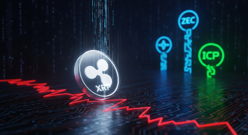  지캐시·ICP 급등, 리플(XRP)만 역주행…알트코인 시장 극명한 온도차