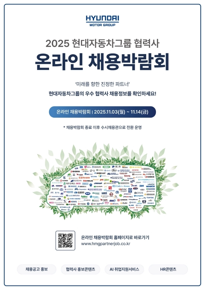 현대차그룹, 협력사 채용박람회 온라인 개최…600개 기업 참여