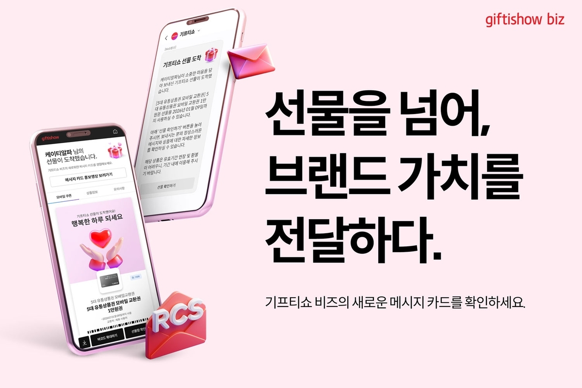 KT알파, 모바일 상품권에 '메시지 카드' 도입…RCS로 마케팅 진화
