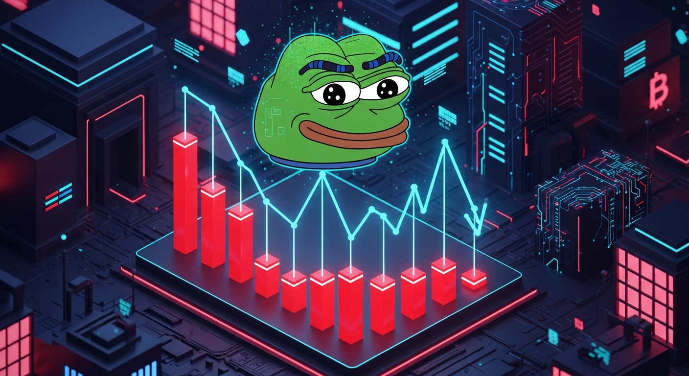 PEPE, 한 달 새 37% 급락…‘헤드 앤 숄더’ 패턴 아래 추가 하락 경고