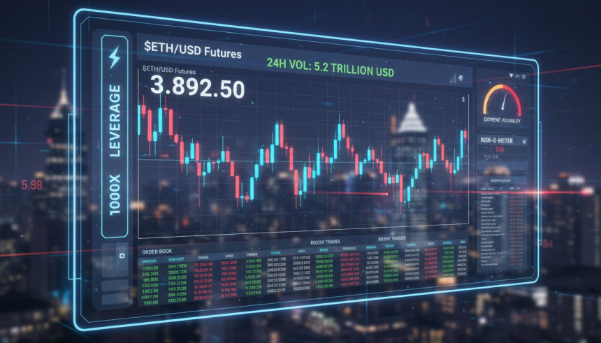  이더리움($ETH), 2025년 선물 거래량 사상 최대…현물의 5배, 투기 과열 경고도