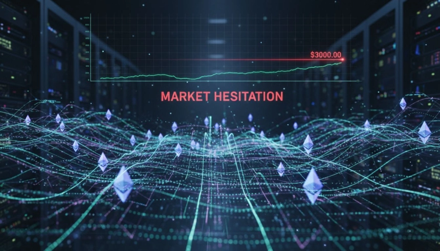 이더리움 온체인 활동 사상 최고…가격은 3,000달러 벽 앞 답보