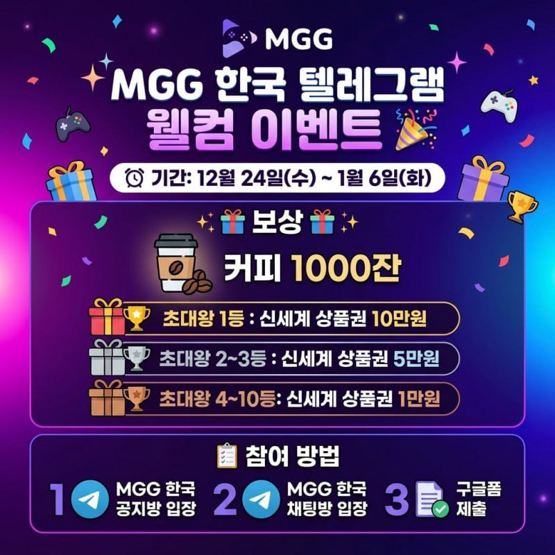 MGG, 한국 커뮤니티 웰컴 이벤트로 P2E 생태계 확장 박차