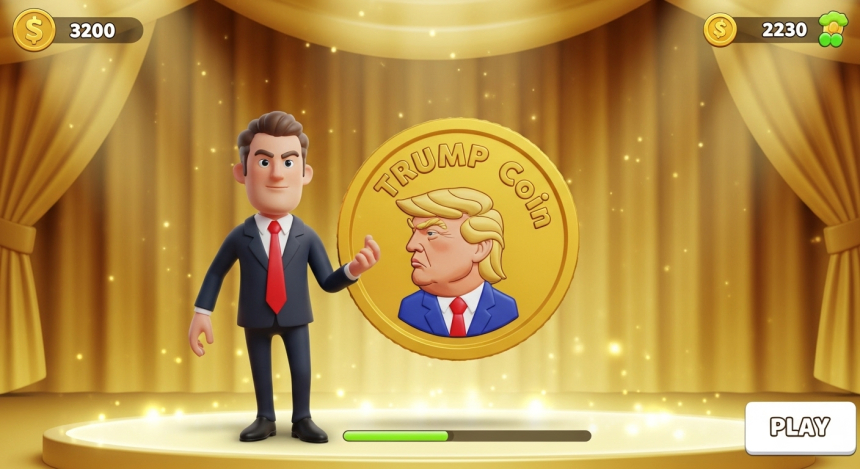  트럼프 대통령 이름 단 모바일 암호화폐 게임, 연말 앱스토어 출시 예고