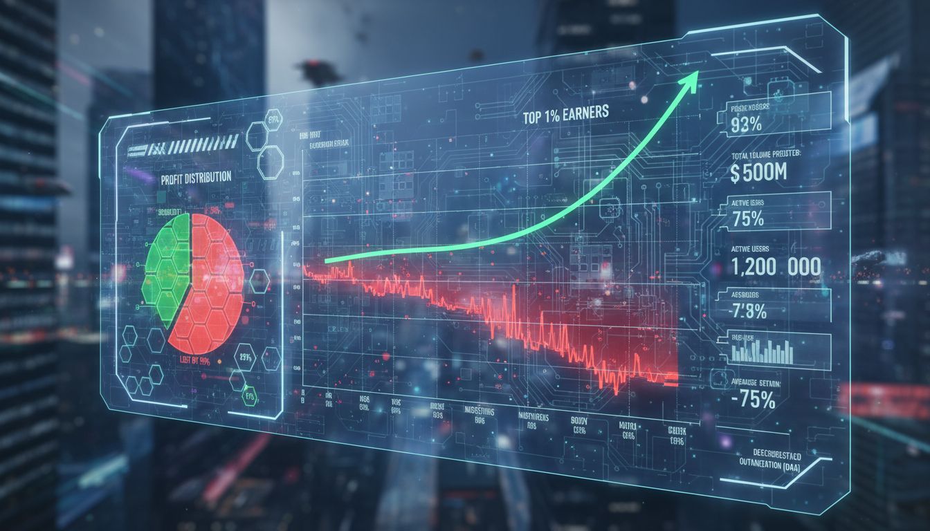 폴리마켓, 상위 0.04%가 수익 70% 독식…이용자 70%는 손실