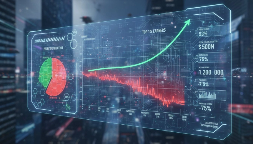 폴리마켓, 상위 0.04%가 수익 70% 독식…이용자 70%는 손실