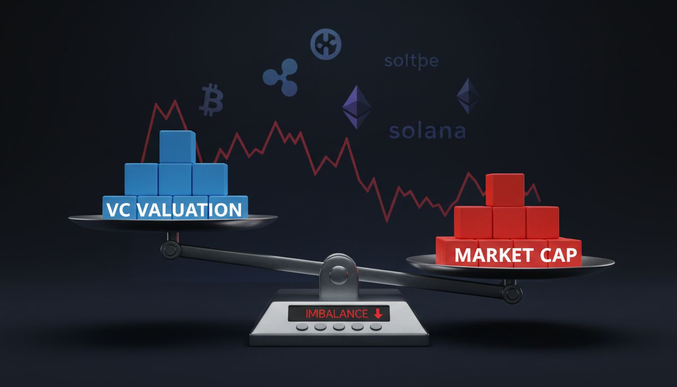 크립토 프로젝트들, VC 고평가 절반 이하로…2025년 냉정한 현실 직면