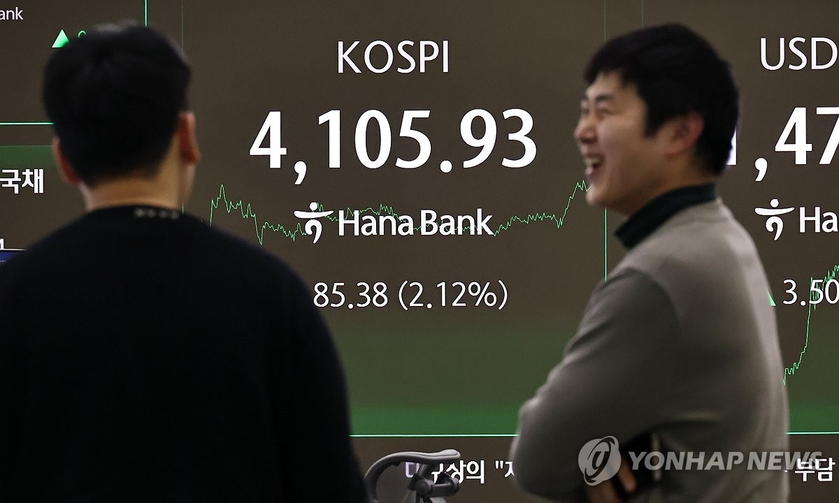 코스피, '산타 랠리' 기대에 2% 급등…4100선 탈환