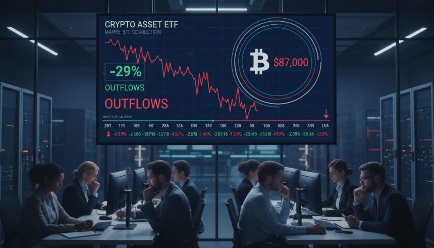 비트코인 $BTC, 8만 7천 달러선 유지…ETF 자금 유출에 시장 심리 ‘위축’
