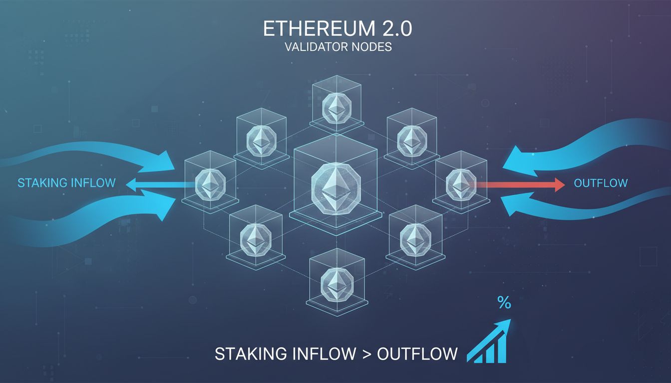 이더리움($ETH) 스테이킹 전환…6개월 만에 입금이 출금 앞질러