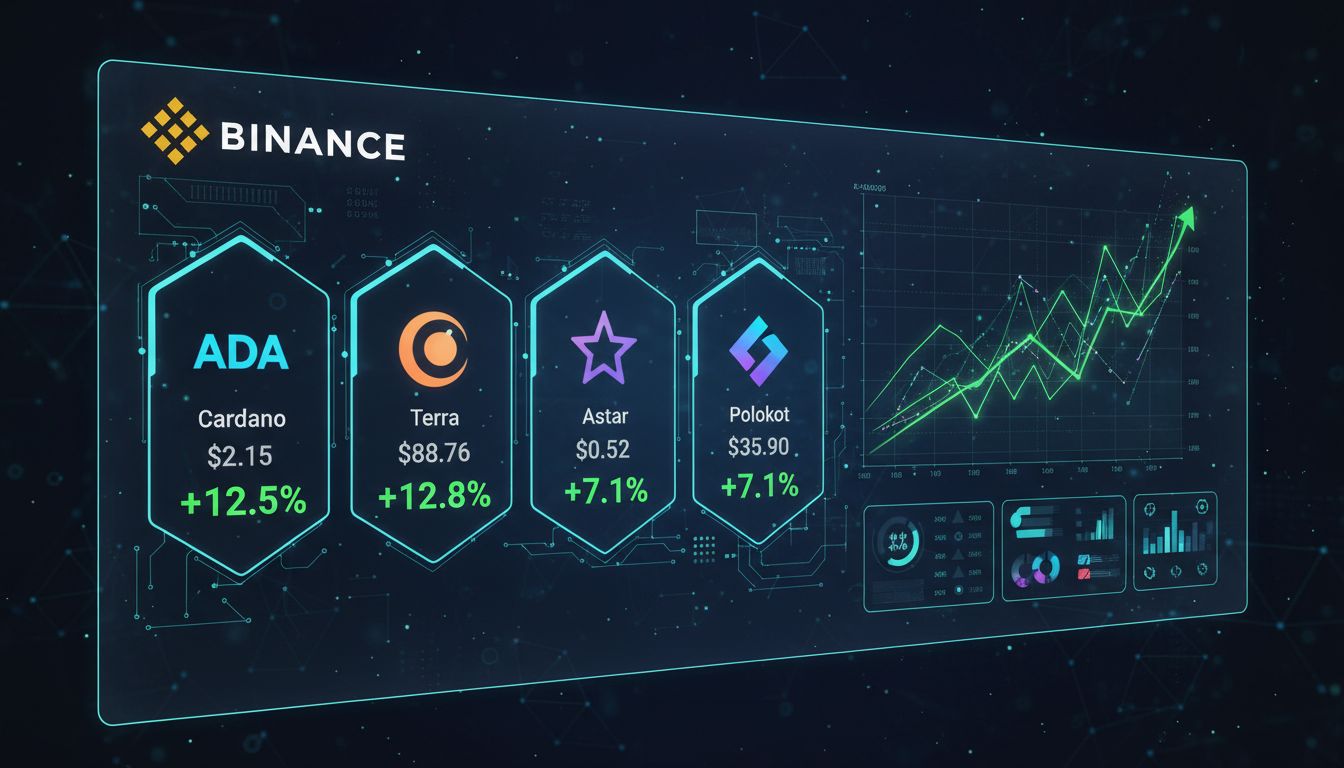 바이낸스, ADA·LUNA·ASTER 거래쌍 확대…LUNA 13% 급등