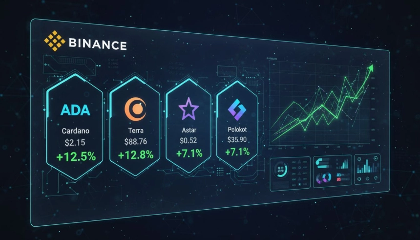 바이낸스, ADA·LUNA·ASTER 거래쌍 확대…LUNA 13% 급등