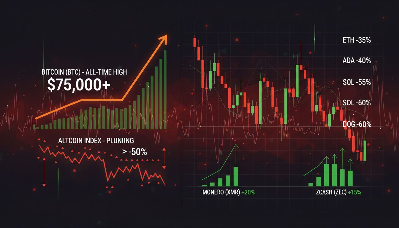 비트코인 고점 경신했지만… 알트코인 시총 43% 급락, '정책·신뢰 회복 없인 반등 없다'