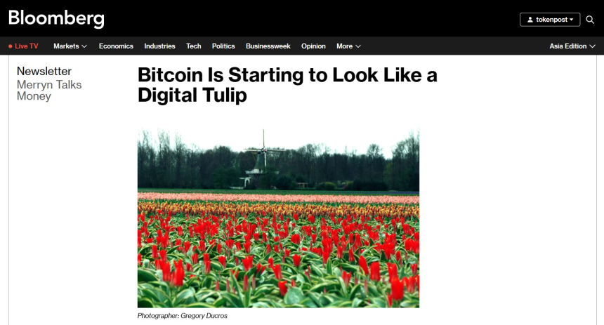  [사설] 비트코인이 또 튤립이라고? 그 '게으른 비유'는 이제 멈출 때다