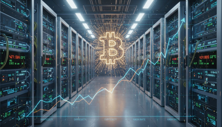  비트코인(BTC) 채굴 난이도 2026년 초 149조 전망…업계 생존경쟁 격화