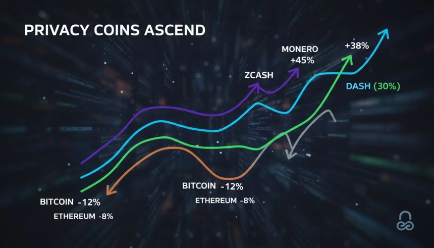프라이버시 코인 반란… 변동성 장세 속 비트코인·이더리움 추월