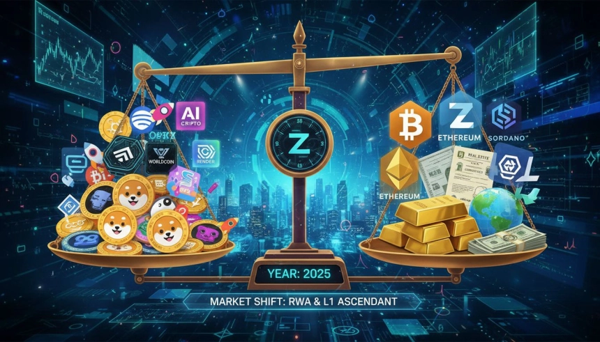밈·AI 토큰, 인기와 수익 '엇갈렸다'…RWA·레이어1이 2025년 시장 주도