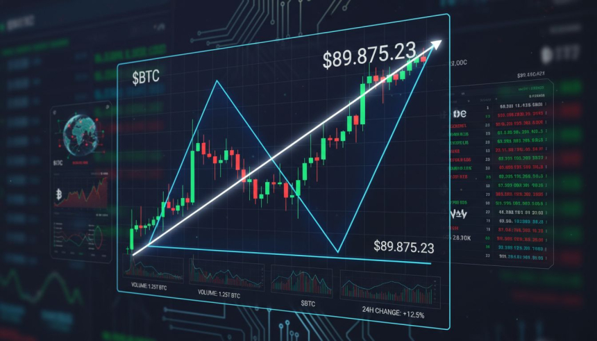  비트코인, 9만 달러 돌파 후 소폭 조정…변동성 확대 직전 '삼각 수렴' 주목