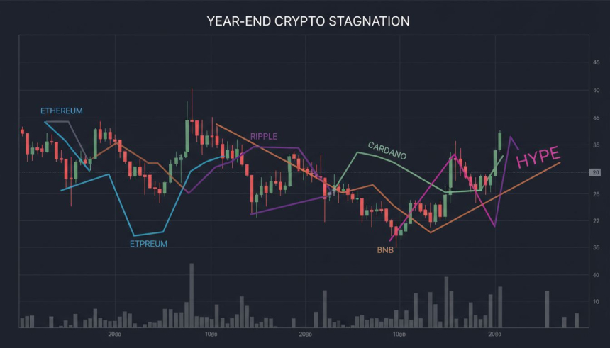  이더리움·리플·에이다, 주요 지지선 무너지며 약세 지속…연말 거래량 저조