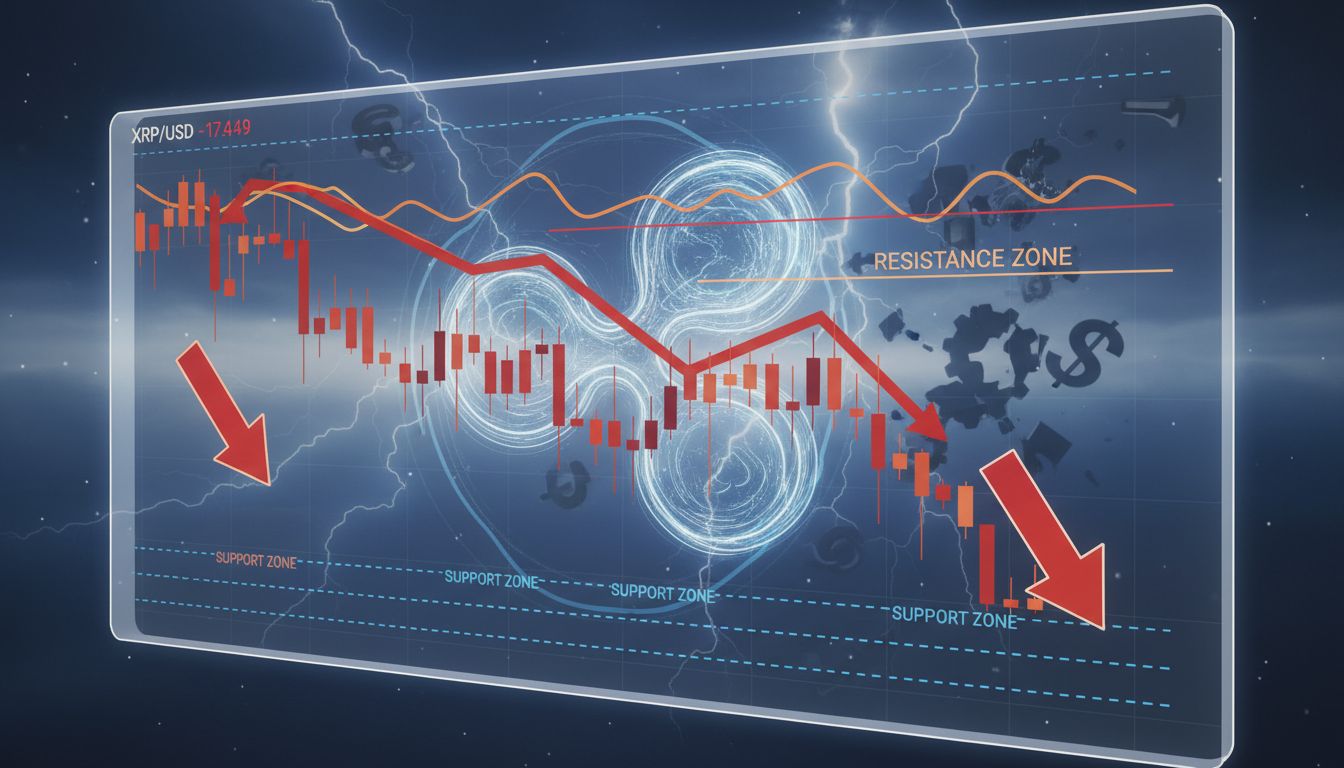 XRP, 1.8달러 지지선 위태…1.6달러 붕괴 땐 구조적 하락 가능성