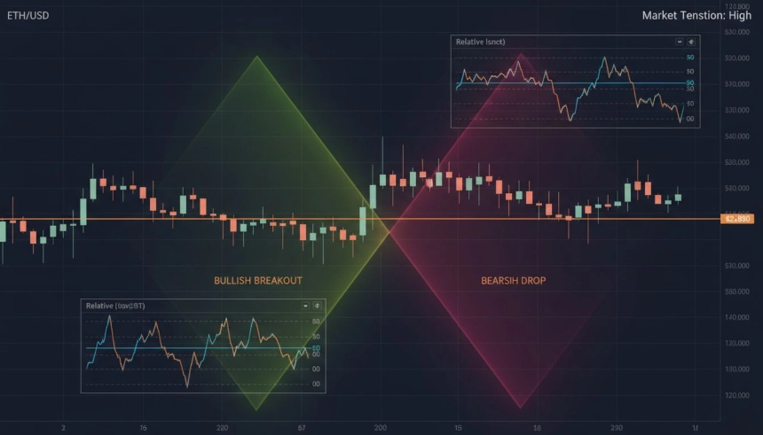 이더리움 $2,890 지지선 '최후 방어선'…상승 반전 vs 하락 전환 분기점 도달