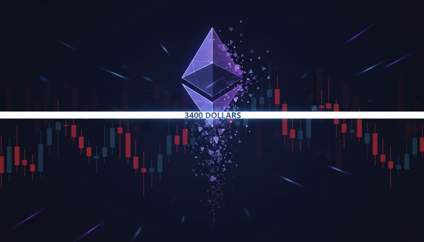  이더리움($ETH), 3,400달러 돌파 실패…기술적 약세 속 2,900달러 지지 시험대