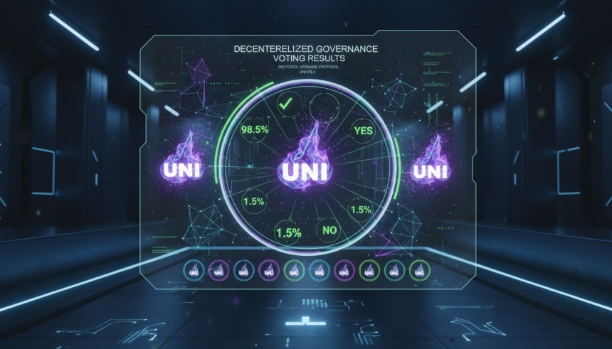  유니스왑, ‘수수료 스위치’ 가동 확정…1억 UNI 소각·연 7,000억 원 규모 수익 구조 개편