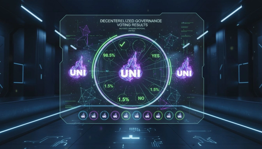 유니스왑, ‘수수료 스위치’ 가동 확정…1억 UNI 소각·연 7,000억 원 규모 수익 구조 개편
